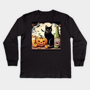 Halloween Cat #9 Kids Long Sleeve T-Shirt